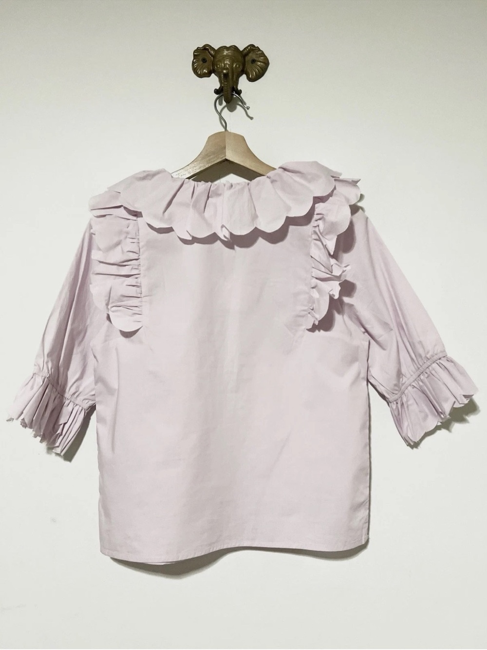 NWT Zero Degrees Celsius Petals Top Blouse In Lilac Sz XS Cotton $155 D23 - Picture 5 of 10